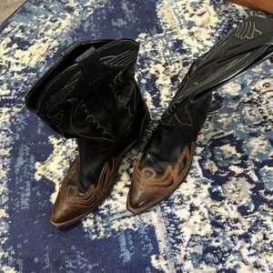 Black and Brown Western Cowboy Boots